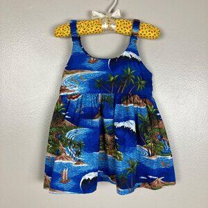 KY'S - 2T - Blue Island Print Dress